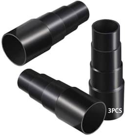 Drie adapters, PVC-verloopslang, verstelbare maat 25-42 mm, geschikt voor stofzuigers en elektrisch gereedschap. — thumbnail 1