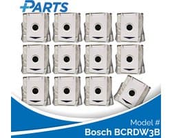 Bosch BCRDW3B Stofzakken (12 Stuks, Plus.Parts® alternatief voor BHZRDBAB)
