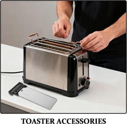 Kruimellade Vervanging - Onderdeel Broodmaker - Keuken Schoonhouden - Hittebestendig Metaal - 17.5 cm Lengte - Zilver — thumbnail 5
