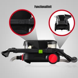 QORA® Tapijtreiniger machine - Tapijtreiniger - Tapijtreiniger apparaat - Zwart/Rood - ‎52cm x 28cm x 29cm — thumbnail 2