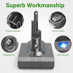 Omgoods - Vervangbare Lithium-ion Accu voor Dyson V7 Stofzuiger — thumbnail 5