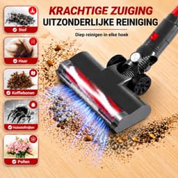 Steelstofzuiger Draadloos 4-in-1 – 49 Min Accuduur – HEPA Filter – LED Verlichting – 2 Zuigstanden — thumbnail 5