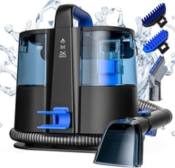 Lìon® Vlekkenreiniger - Vlekkenreiniger Bank - Vlekkenreinigers - Tapijtreiniger Machine - Zwart/Blauw - 35cm x 30cm x 33cm — thumbnail 1