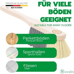 Handveger set - Kleine bezem - Stofvrij werken - Fijne kunstborstels - 29 cm lengte - Lichtbruin — thumbnail 5