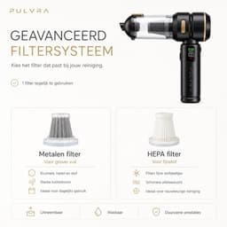 PULVRA Kruimeldief PRO – 4-in-1 Handstofzuiger - Auto stofzuiger – 16.000 Pa – 3 Zuigstanden – Snoerloos – Auto Stofzuiger – Zuigen & Blazen – Air Duster – Opblaasfunctie — thumbnail 5