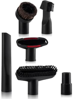 OIMG Stofzuiger Zuigmond Set - 6 Stuks - geschikt voor Miele，Philips，AEG，Karcher，Bosch，Numatic，Nilfisk - spleetzuigmond - Universeel Opzetstuk - zwart — thumbnail 1