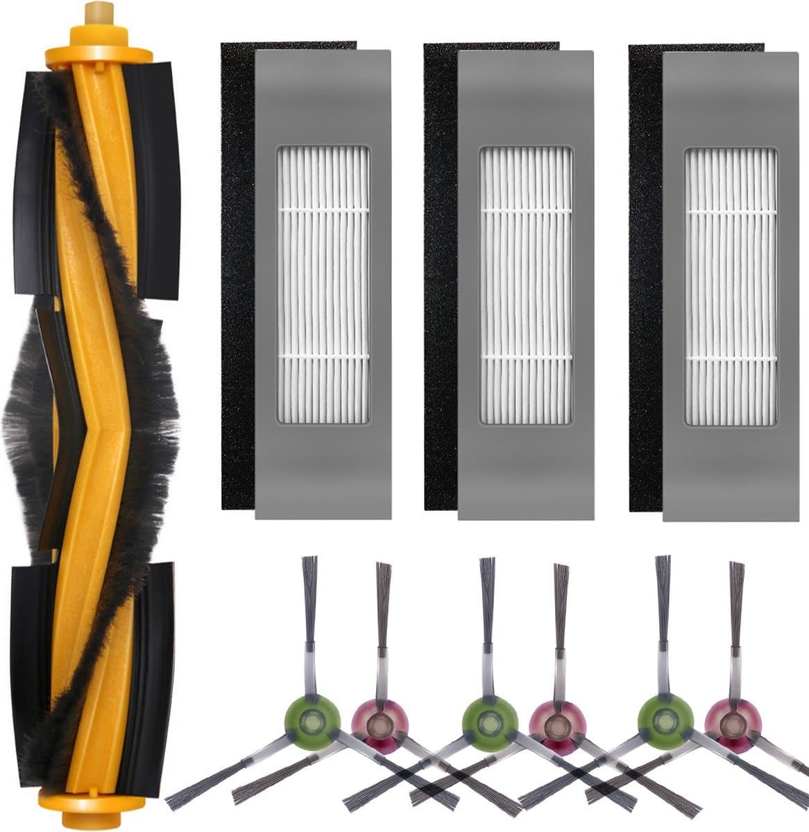 Rolborstels - hoofdborstel - Onderdelen geschikt - HEPA-filters - Geschikt Voor Ecovacs Deebot Ozmo 920/950/700/750/T5/T8/T8+/T8 AIVI/N8/N8+/N8 PRO/T9 - Vervangende onderdelen voor robotstofzuiger — afbeelding 1
