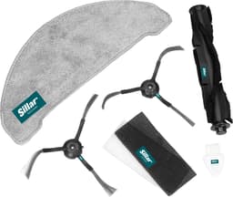 Sillar, set accessoires voor stofzuiger, vervangingsonderdelen, geschikt voor XIAOMI Viomi S9, 2 filters voor stofzuiger + 2 zijborstels, borstel/roterende rol + microvezelmop + reinigingsborstel, 6 stuks — thumbnail 1