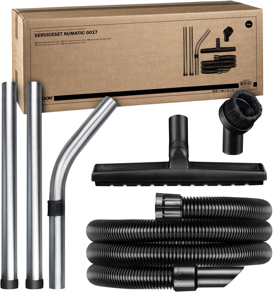 SQOON® Serviceset stofzuiger 38mm geschikt voor Numatic - Compleet vervangingsset - Ideaal voor harde vloeren, fijnstof en algemeen schoonmaakwerk — afbeelding 1