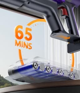 Draadloze Steelstofzuiger 50 kPa – 600W – 65 min Accuduur – Met Wandlaadstation, Groene LED & Anti-Drup Borstel — thumbnail 3