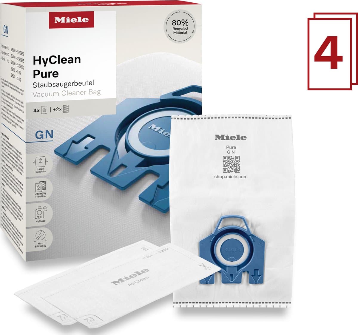 Miele HyClean Pure GN - Stofzuigerzakken - 4 stuks — afbeelding 1