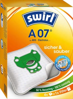 Swirl A07 stofzuigerzakken - 4 stuks + 1 filter - Geschikt voor AEG Vampyr CE series - GR28 - GR.28 - Stofzakken Stofzak Stofzuigzakken — thumbnail 1