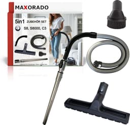 MAXORADO Stofzuiger Set 5-delig - Parketborstel + telescopische buis + handgreep met zuigregeling + slang + meubelborstel - geschikt voor Miele S8 Serie, Complete C3 - en veel meer — thumbnail 4