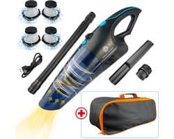 Innovixpro® Kruimeldief – Nat&Droog – Handstofzuiger – 17000Pa ! – ExtremeZuigkracht – Incl 4 Hepa filter's – Kruimeldief snoerloos – Kruimelzuiger – Jouw ultieme schoonmaakpartner – Kruimelzuiger-Autostofzuiger-Nat&droog-InclusiefReistas