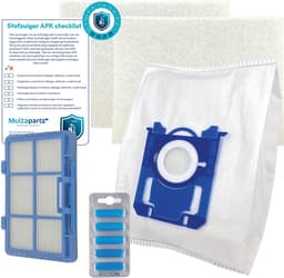 Multaparts® stofzuiger-APK set geschikt voor Philips PowerGo | Complete onderhoudsset met stofzuigerzakken type S-BAG (10 x), motorfilter (2 x), HEPA filter, geursticks (5 x), APK-checklist & APK-sticker | Maak je stofzuiger als nieuw — thumbnail 1