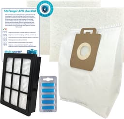 Multaparts® stofzuiger-APK set geschikt voor Nilfisk Power / Select serie | Complete onderhoudsset met stofzuigerzakken (10 x), motorfilter (2 x), HEPA filter, geursticks (5 x), APK-checklist & APK-sticker | Maak stofzuiger als nieuw — thumbnail 1