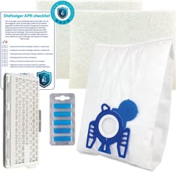 Multaparts® stofzuiger-APK set geschikt voor Miele Complete C2, Complete C3, S5, S8 serie | HEPA13 versie | Complete onderhoudsset met stofzuigerzakken type GN (10 x), motorfilter (2 x), HEPA H13 filter, geursticks (5 x), APK-checklist & APK-sticker — thumbnail 1