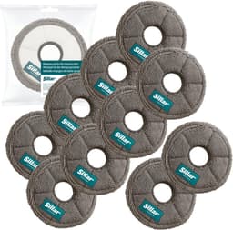 Sillar, set 10 dweilpads, microvezeldoek, geschikt voor Xiaomi S10 S20 X10 X20 L10 L20 X30 X40 X50, vervanging RMP7 / RMP8, herbruikbaar, diameter 13.5cm — thumbnail 1