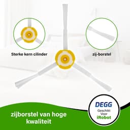 DEGG® - Onderhoudsset XL - Geschikt voor iRobot Roomba 800/900 Serie - Geschikt voor iRobot Roomba Onderdelen - 4x Roller, 6x Hepa-filter, 4x Spinner (zijborstel) - MEGAPAKKET — thumbnail 5