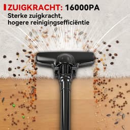 ONEVAN Steelstofzuiger - Accu Stofzuiger - 16000 Pa zuigkracht - HEPA Filter - met 2x Accu's - Kruimeldief - 700 ml Stofbak - voor Tapijten en Harde Vloere — thumbnail 4