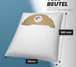 10 vliesstofzuigerzakken geschikt voor Kärcher 6.904-322.0 - WD2, MV2, zak voor stofzuiger, multifunctionele stofzuiger, type KA38 — thumbnail 4