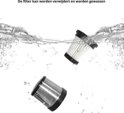 LEXO® - Kruimeldief PRO25- Draadloos opladen - 5 Opzet Stukken - 12000PA - Zwart - AutoStofzuiger - Mini Stofzuiger - HEPA Filter - Met Oplaadstation - EasyClean - Wit - Met Blaasfunctie om bv luchtbed op te blazen — thumbnail 2