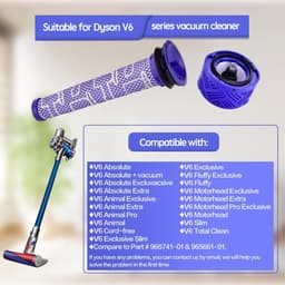 Ronte - Wasbare filtereenheid voor draadloze dierenstofzuiger - vervangt filter en HEPA-postfilterkit - geschikt voor Dyson V6 Cyclone en DC62 - hoge kwaliteit - efficiënt schoonmaken - langdurige prestaties. — thumbnail 5