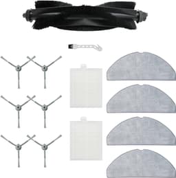 14 stuks robotstofzuiger accessoires - Geschikt voor Eufy G50 Hybrid (SES) - L60 Hybrid (SES) - L60 - L60 SES - L50 - L50 SES - Onderdelen - voor robotstofzuiger - met reinigingsborstel - Vervangingsonderdelen — thumbnail 1