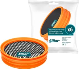 Sillar, set 6 filters voor stofzuiger, wasbaar stofzuigerfilter, vervanging FC8009 / CP0948, geschikt voor steelstofzuiger Philips SpeedPro 5000, 5000 AQUA — thumbnail 5