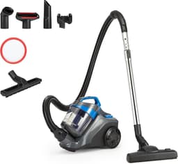 PowerMax Pro Zakloze Stofzuiger 1.7L – 850W Sterke Zuigkracht – HEPA12 Filter – Lichtgewicht Compact – Triple Action Multivloer Zuigmond – Voor Tapijt & Harde Vloeren – Zwart/Blauw — thumbnail 4