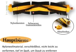 Rolborstels - hoofdborstel - Onderdelen geschikt - HEPA-filters - Voor Ecovacs Deebot Ozmo 920/950/700/750/T5/T8/T8+/T8 AIVI/N8/N8+/N8 PRO/T9 - Vervangende onderdelen voor robotstofzuiger — thumbnail 5