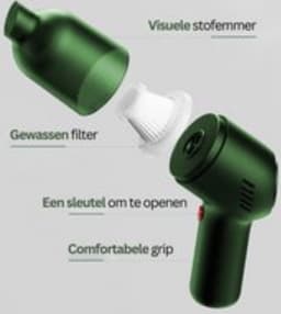 Auto Stofzuiger – Geschikt Voor Auto En Thuis – Hoge Kwaliteit – Groen - Lichtgewicht — thumbnail 3