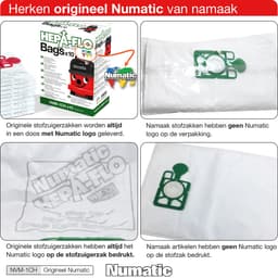 Numatic - Stofzuigzakken - Stofzuigerzakken - 10 stuks — thumbnail 3
