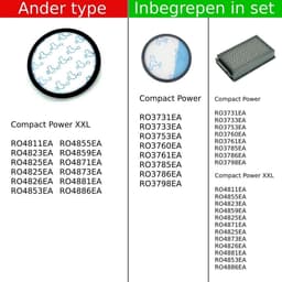 1 x filter voor ROWENTA, TEFAL Power Cyclonic - Moulinex - ZR005901 - De set bestaat uit: 1 x HEPA-voormotorfilter 1 x schuimrubberen uitlaatfilter (wasbaar). Het filter is een vervangfilter, gemaakt met de grootste zorg en de beste materialen. — thumbnail 2