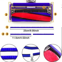 6-delige Pluche Strip Accessoires voor Dyson Stofzuigers – Compatibel met Dyson V7, V8, V10, V11 Modellen – Verbeterde Vloerreinigingsprestaties – Onderdeel voor Snel en Efficiënt Schoonmaken — thumbnail 2