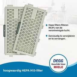 DEGG® - 2X HEPA filter - Geschikt voor Miele Airclean 50 / SF-HA 50 - hoogwaardige Stofzuigeraccessoires - Vervangt Orginele Miele Filter - 2 STUKS(S) — thumbnail 4