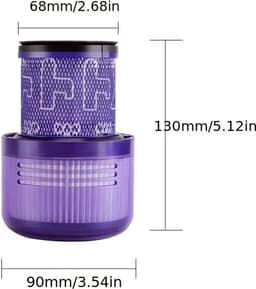 Geschikt voor Dyson V11/V15/SV14/SV17/SV22 HEPA-filter - 1 Wasbaar Motorfilter - Onderdeel 97001302 - Geschikt voor Dyson Steelstofzuigers Absolute Pro/Total Clean/Torque Drive/Animal/Parquet — thumbnail 2