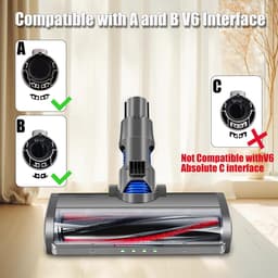Geschikt voor Dyson Gemotoriseerde borstel compatibel met V6 DC58 DC59 DC61 DC62 gemengde borstelrol voor harde vloeren met groen licht — thumbnail 2