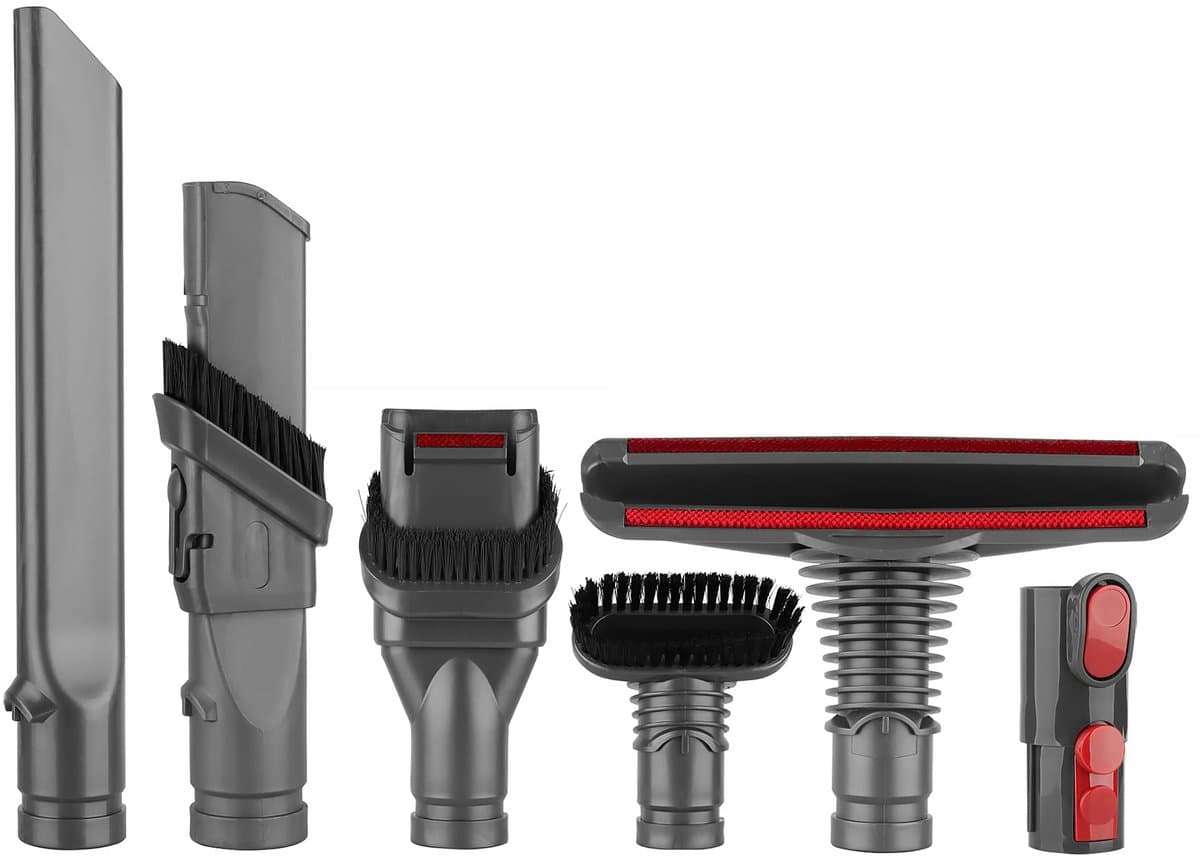 YONO Opzetstuk Accessoires Set geschikt voor Dyson V16/V15/V11/V10/V8 - Mondstuk - Zuigmond - Borstel - Onderdelen Steelstofzuiger - 6in1 Accessoires — afbeelding 1