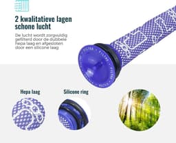 XL set Hepa Filter 3 stuks - Front filters geschikt voor Dyson V6 V7 V8 DC58 DC59 DC61 DC62. — thumbnail 4