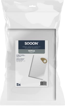 SQOON® Stofzuigerzakken geschikt voor Nilfisk Buddy II - Gelijk aan model: 81943048 - High Filtration - Ideaal voor industrieel gebruik en fijne stofopname — thumbnail 1