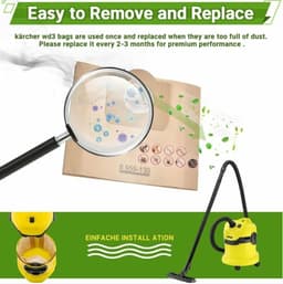 15 Pack Stofzuiger Zakken voor Karcher 6.959-130.0 WD3 WD3P MV3 Nat & Droog Stofzuiger Vervangende Papieren Filter Zakken, tas voor Karcher WD3 Premium Accessoires Onderdelen — thumbnail 2
