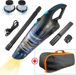 Innovixpro® Kruimeldief – Nat&Droog – Handstofzuiger – 17000Pa ! – ExtremeZuigkracht – Kruimeldief snoerloos – Kruimelzuiger – Jouw ultieme schoonmaakpartner – Kruimelzuiger-Autostofzuiger-Nat&droog-InclusiefReistas — thumbnail 1