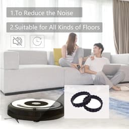 4 Stuks Wielbanden Geschikt voor iRobot Roomba 500, 600, 700, 800, 900, E5, I7, j7 en j9 — Antislip Rubber — Stil — Eenvoudige Montage — Vervangende Accessoires — thumbnail 4