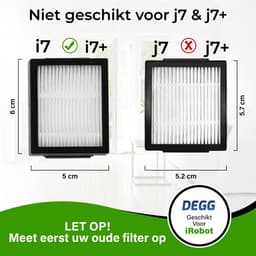 DEGG® - Onderhoudspakket XXL - Geschikt voor iRobot Roomba - 6x Stofzuigerzakken - 5x Hepa filter - 5x Zijborstel - 2x Roller - Geschikt voor iRobot Roomba Onderdelen - i7 i7+ i3 i3+ i4 i4+ i5 i5+ i6 i6+ i8 i8+ E5 E6 E7 — thumbnail 2