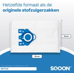 SQOON® Kwaliteit stofzuigerzakken geschikt voor Miele HyClean G/N - Miele 9917730 - o.a. Miele Complete C2, Complete C3, Classic C1, S8, S5, S2 Series — thumbnail 3