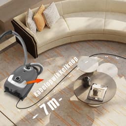 Nexvo® Karcher - Karcher Stofzuiger - Bouwstofzuiger - Festool Stofzuiger - Bouwstofzuiger Zonder Zak - Zwart - 33cm x 31cm x 53cm — thumbnail 4