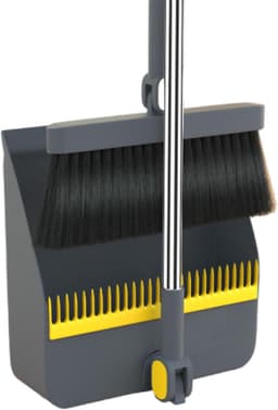 Stoffer en blikset - Veegset huishouden - Huishoudelijke schoonmaak - Lange steel roterend - 180 graden - Blauw — thumbnail 1