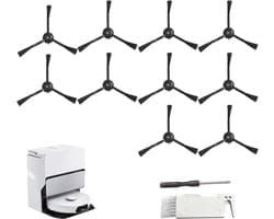 Zijborstels geschikt voor robotstofzuigers, nylon zijborstels voor optimale reiniging, vervangende borstels voor S8 MaxV Ultra, Q8 Max en S7 MaxV Ultra