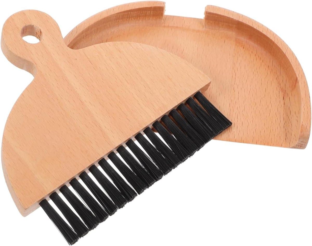 Mini Bezem Stoffer Set - Kleine Kruimelveger - Snel Opruimen - Draagbaar Ontwerp - 14.5x12x1.9 cm - Zwart — afbeelding 1